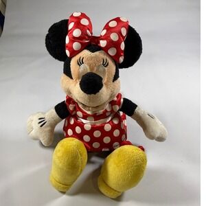 VTG Disney Minnie Mouse Plush Toy Red Polka Dot Dress Classic Disney Collector